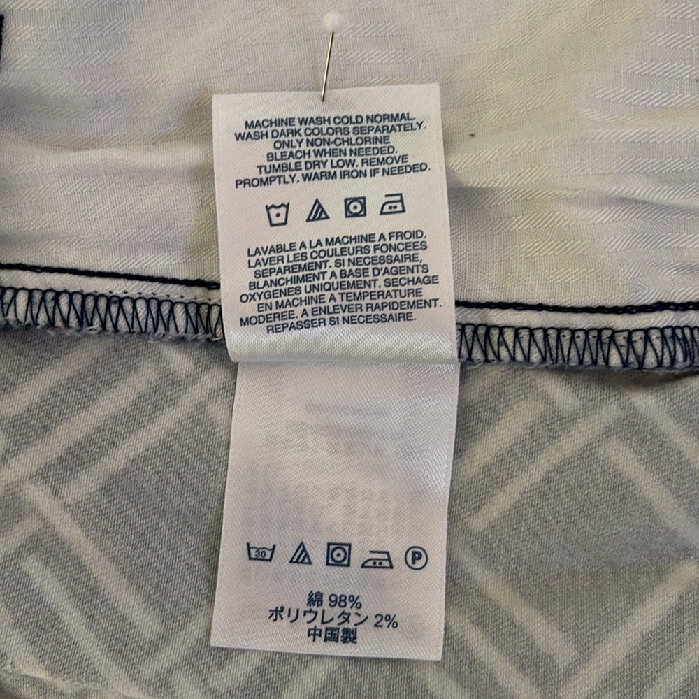 Land’s End Baumwolle Cotton Shorts. Size 10, Navy & White - Picture 11 of 12